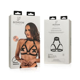 Chiara Bondage Harness Black Faux Leather for Comfortable and Versatile Play Womens Harnesses